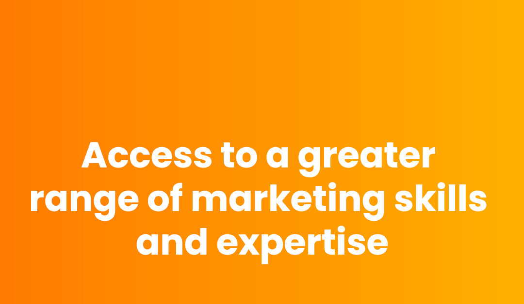 Access to a greater range of marketing skills and expertise
